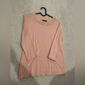 Karl Largerfeld pink pearl sweater